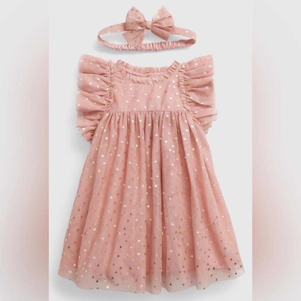 Baby Gap infant pink sleeveless tulle dress 3-6 months